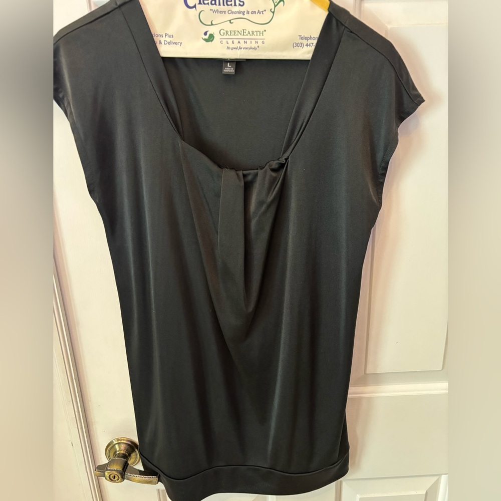 Black draped top